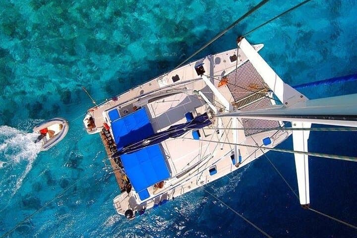 Private Catamaran Cruise to Ile aux Cerf from Pointe Jerome — Full-Day Snorkel & Waterfall Excursion