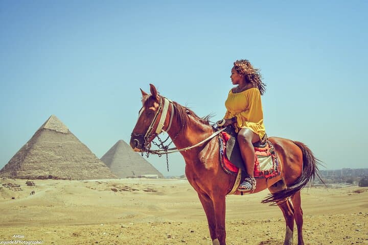 Arabian Horse Ride Around the Pyramids — Private Cairo Pickup