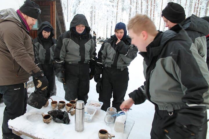 Winter Forest Sledge Ride in Finland: Snowmobile-Led Lakeland Adventure