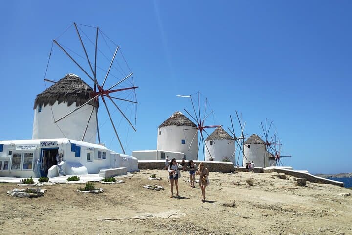 Mykonos Town Walk & Secluded Beach Picnic — Little Venice to the Windmills