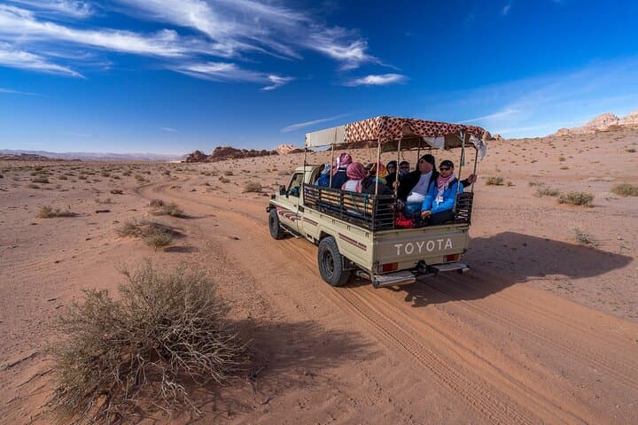 Wadi Rum Full-Day Jeep & Camel Tour — Dunes, Canyons & Bedouin Lunch photo 2