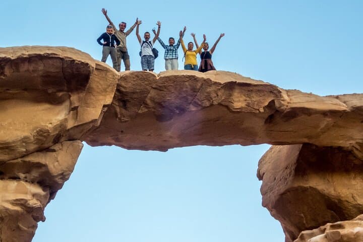 Wadi Rum Full-Day Jeep & Camel Tour — Dunes, Canyons & Bedouin Lunch