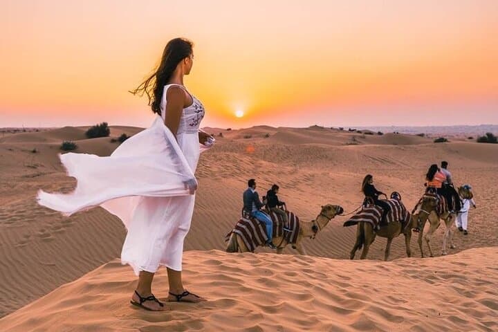 Dubai Red Dunes Evening Safari & BBQ with Camel Ride and Live Shows