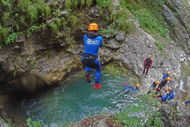 Canyoning in Susec Canyon Near Bovec — Beginner-Friendly Jumps & Natural Slides
