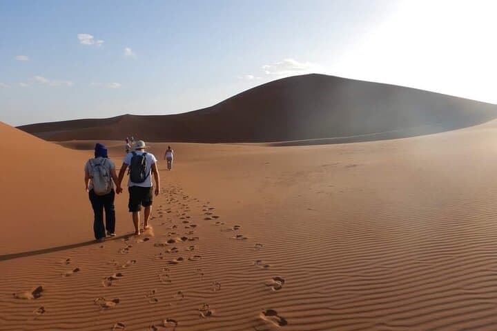 2-Day Desert Tour from Mhamid: Camel Trek, Bivouac & Hammam Experience