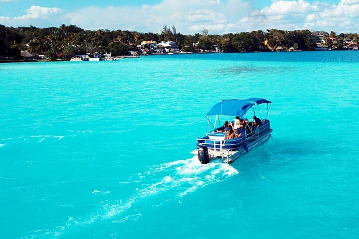 Bacalar Seven Color Lagoon Boat Excursion from Costa Maya — 5‑Hour Pontoon Tour