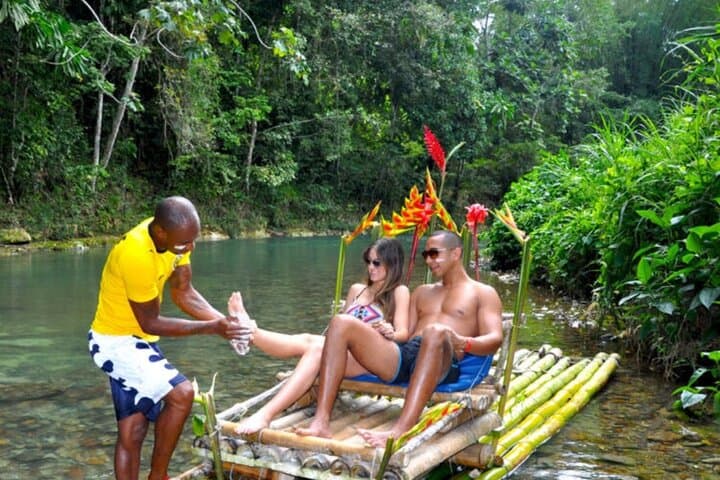 Lethe Bamboo Rafting: Reggae-Backed River Rafting with Limestone Foot Rub