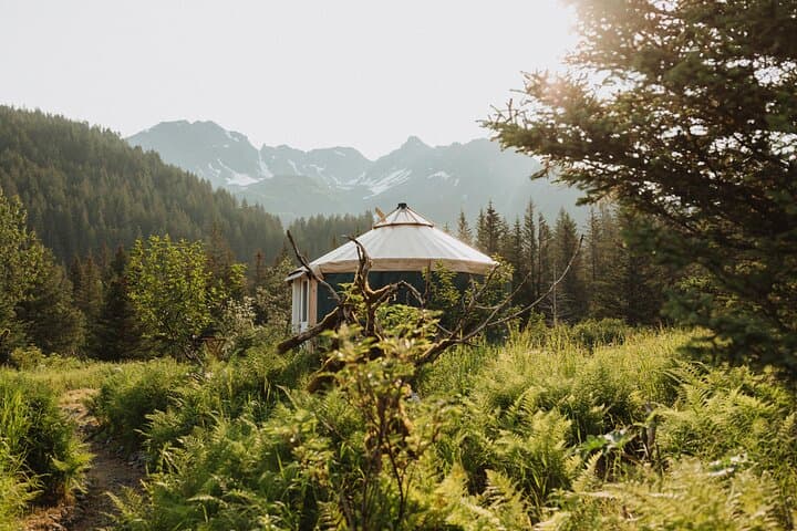Heli-Glamping at Bear Glacier Lagoon: Overnight Yurt with Iceberg Views