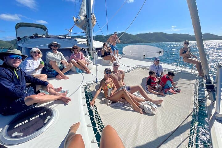 Snorkel with Sea Turtles and Pizza Pi: St. Thomas to St. John Catamaran Sunset Sail
