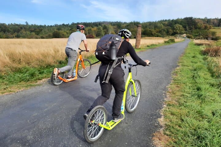 Děčínský Sněžník to Bad Schandau: Scooter Downhill Across Bohemian–Saxon Switzerland