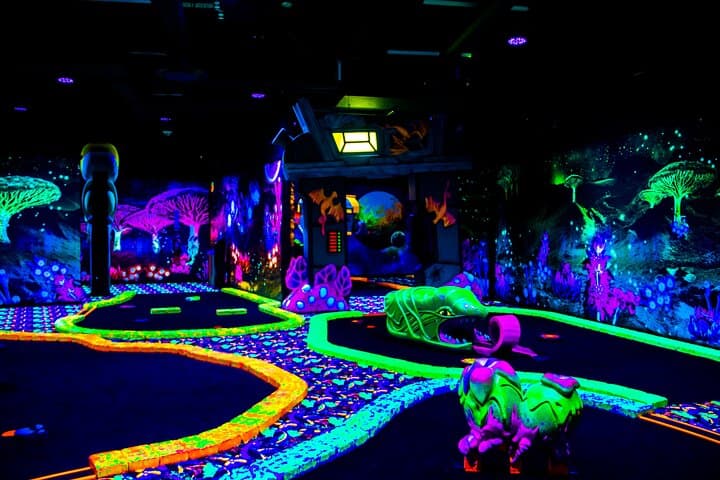 Black Light Mini Golf at American Dream: 18-Hole Glow Course Near NYC