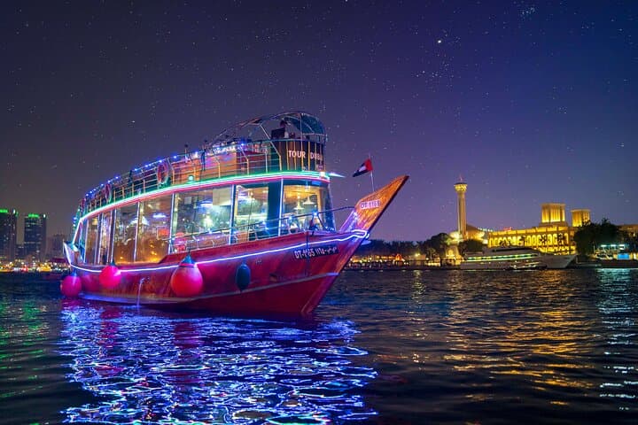 Dubai Creek Dhow Cruise: Dinner, Tanoura Dance & Historic Waterfront Views