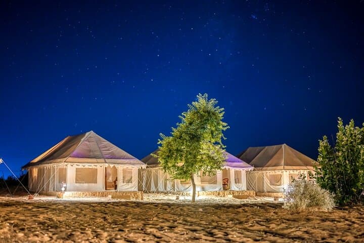 Jaisalmer Luxury Overnight Camping: Sam Sand Dunes Desert Safari & Camel Ride