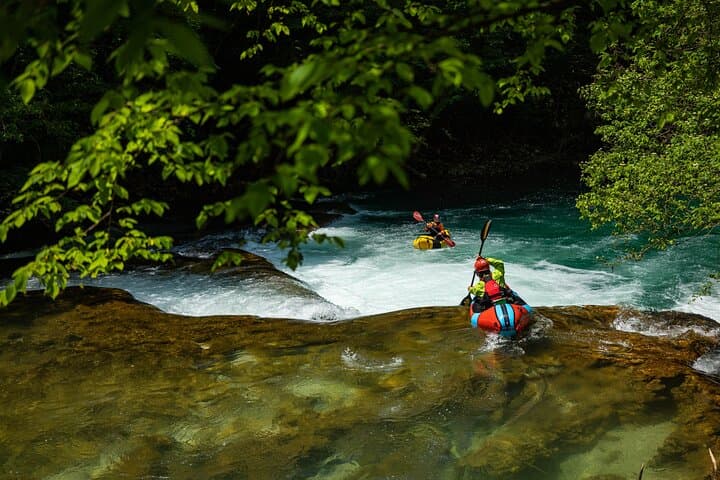 Packrafting the Upper Mrežnica River: Plitvice-Area Rapids, Waterfalls & Travertine Pools