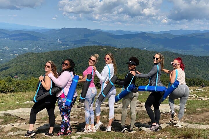 Asheville Mountaintop Yoga Hike on Bearwallow Mountain: Blue Ridge Views, Breath, and Balance