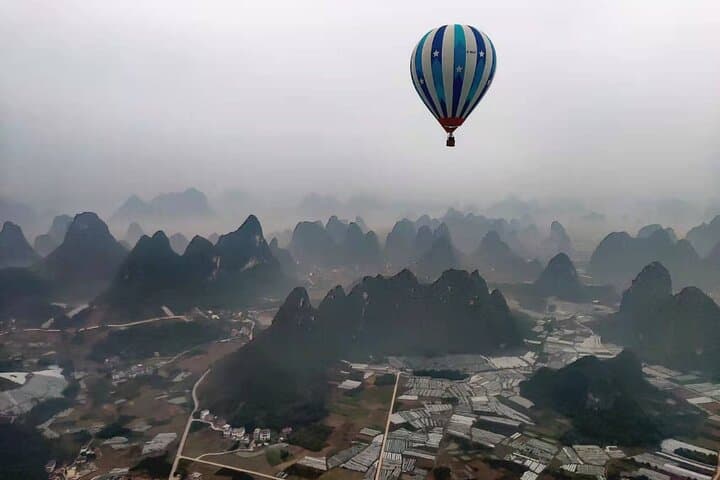 Sunrise Hot Air Balloon Over Yangshuo Karst Peaks — Half-Day Private Flight