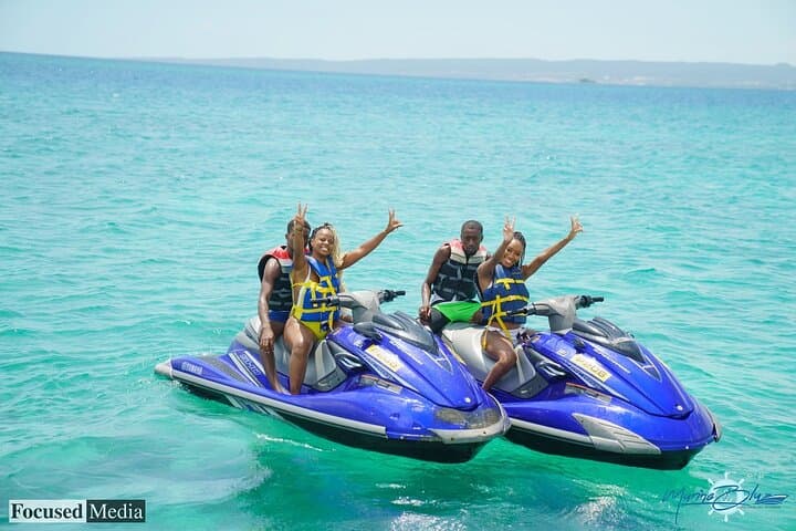 Montego Bay Jet Ski, Bamboo Rafting & Limestone Foot Massage Private Tour
