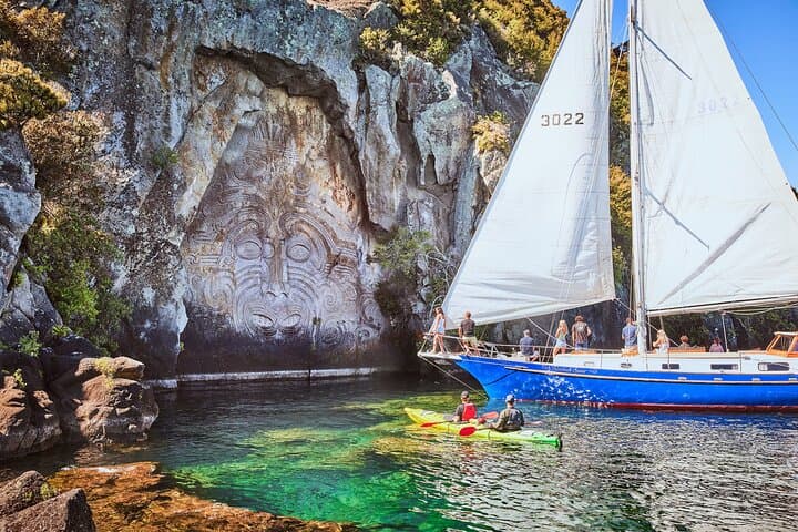 Sail to the Māori Rock Carvings on Lake Taupō — Taupo Sailing Adventures