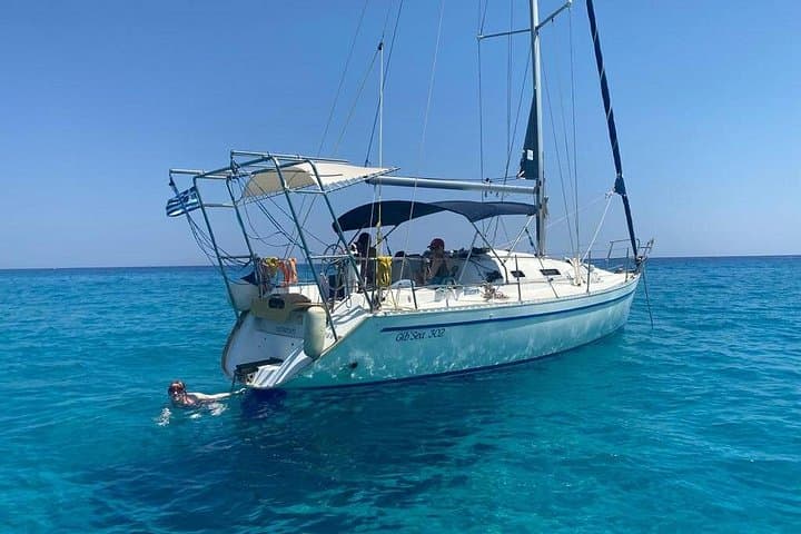 Private Day Sail to Lindos Blue Lagoon — 6-Hour Aegean Yacht Cruise photo 2