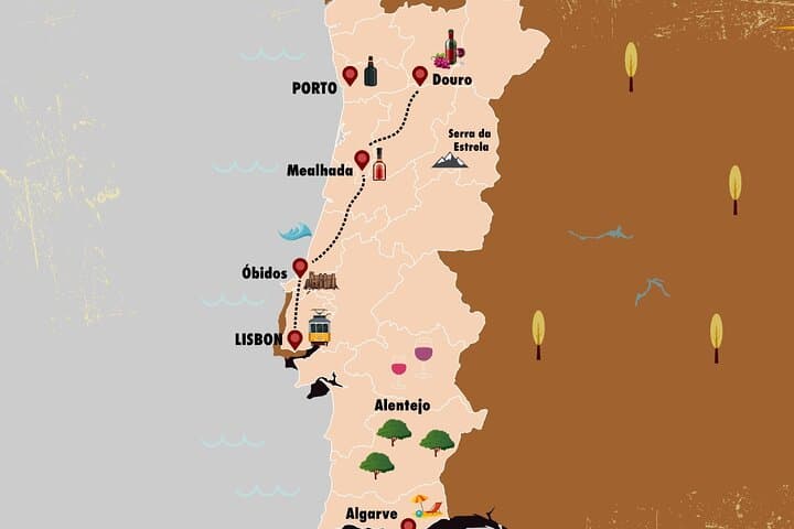 Lisbon to Douro Valley Day Trip with Stops in Óbidos, Nazaré & Aveiro photo 2