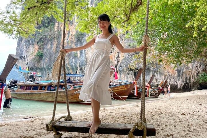 Krabi 4 Islands Speedboat Tour: Snorkel Poda, Walk Thale Waek & Visit Phra Nang photo 2
