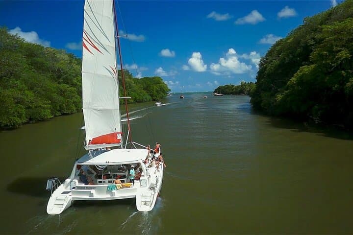 Full-Day Catamaran Cruise to Ile aux Cerfs from Pointe Jérôme — Snorkel, Waterfalls & BBQ photo 2