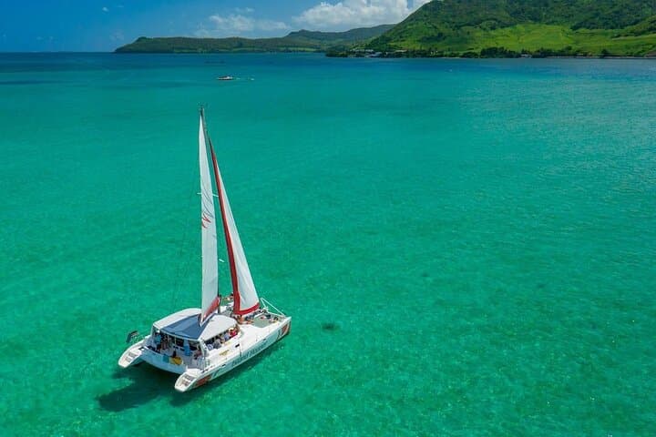 Full-Day Catamaran Cruise to Ile aux Cerfs from Pointe Jérôme — Snorkel, Waterfalls & BBQ photo 4