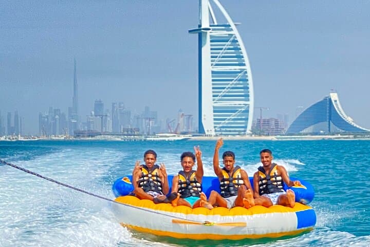 Speedboat Tubing in Dubai: 60-Min Private Group Ride with Burj Al Arab Views photo 1