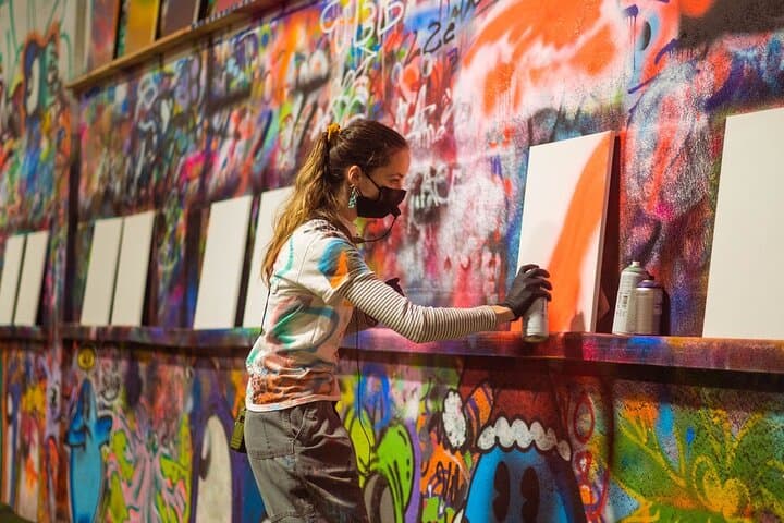 BYOB Spray Paint & Sip in Chicago Uptown — Studio W.I.P. Urban Art Workshop
