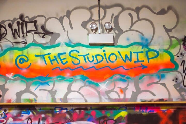 BYOB Spray Paint & Sip in Chicago Uptown — Studio W.I.P. Urban Art Workshop photo 6