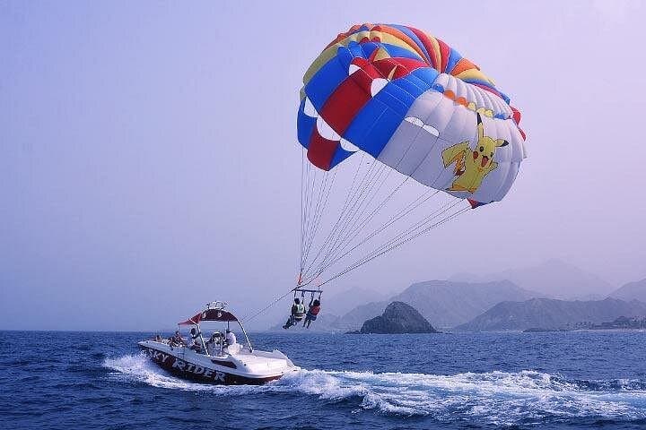 Parasailing Over Ras Al Khaimah: Tandem Aerial Ride Above the Arabian Gulf photo 1