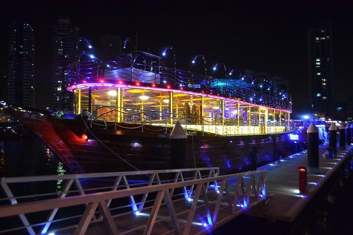 Dubai Marina Dhow Dinner Cruise: Evening Sail & Buffet Along the Waterfront