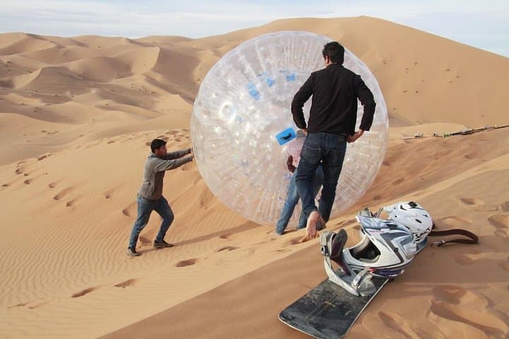 Zorbing the Erg Chebbi Dunes: Sand Ball Adventure in Merzouga photo 1