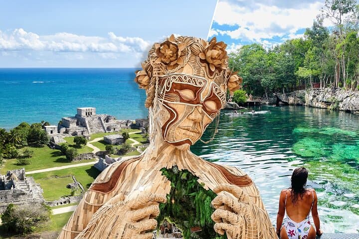 Tulum Ruins, 4 Cenotes & Giant Sculpture — Full-Day Tour from Cancun