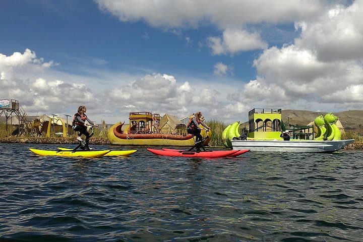 Water Bike to Uros Floating Islands on Lake Titicaca from Puno