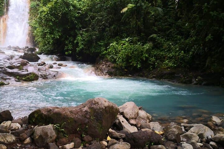 Day trip to Río Celeste: waterfall hike and volcanic hot springs from San José