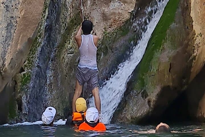 Full-Day Wadi Dham Adventure from Muscat — Swim, Scramble & Rope Descent photo 5