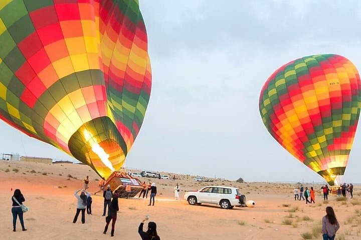 Dubai Hot-Air Balloon Sunrise with Falconry, Camel Ride & Gourmet Breakfast photo 2