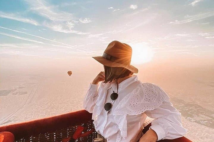 Dubai Hot-Air Balloon Sunrise with Falconry, Camel Ride & Gourmet Breakfast photo 1
