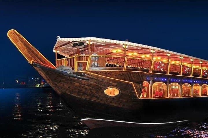 Dubai Dhow Dinner Cruise & Miracle Garden: Evening Buffet, Burj Khalifa and City Tour photo 2