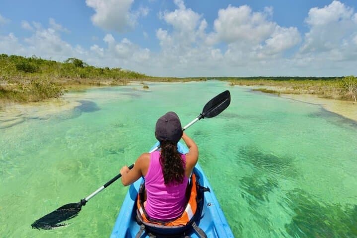 Bacalar Day Trip: Kayak the Lagoon of Seven Colors and Cenote Azul