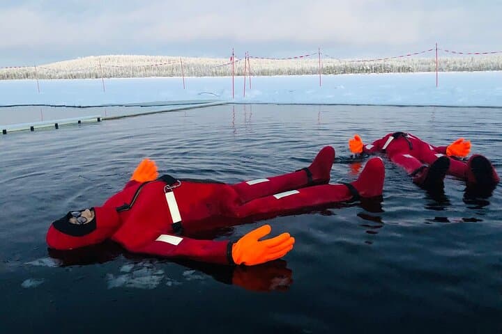 Arctic Day: Ice Fishing & Ice Floating Near Rovaniemi photo 2