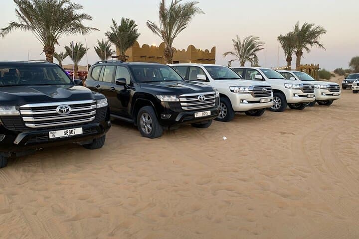 Dubai Desert Safari VIP Private Car — Evening Dune Bashing, BBQ & Live Shows