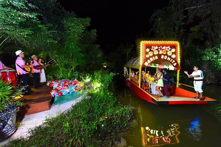 Xoximilco Cancún: Night Trajinera Party & Mexican Folklore Dinner Cruise photo 4