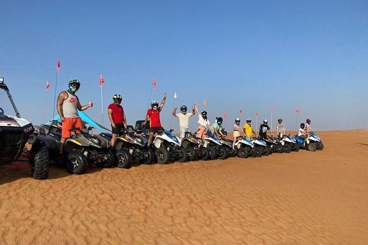 Full-Day Desert Adventure from Muscat: Camel Riding, Quad Biking & Sandboarding
