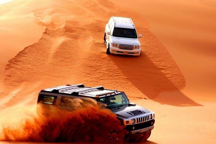 Evening Red Dune Safari in Lahbab: 4x4 Dune Bashing, Camel Rides & BBQ Under the Stars