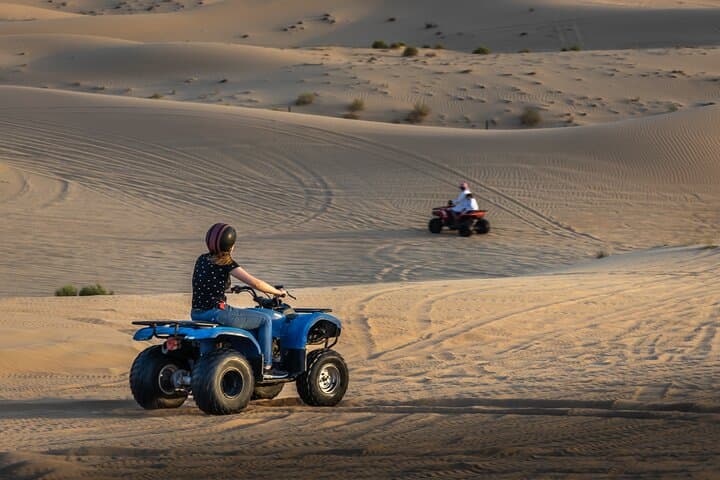 Sunset-to-Starlight Abu Dhabi Desert Safari: Dune Bashing, Quad Biking & Camp Experience photo 2