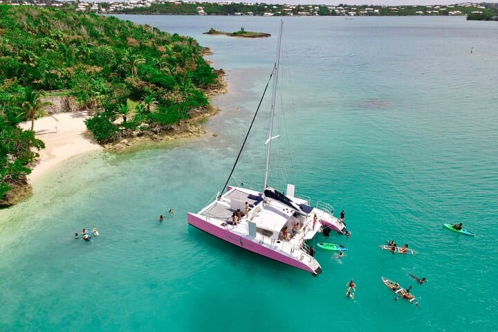 Pink Catamaran Sail and Snorkel in Bermuda: Royal Naval Dockyard to a Private Cove photo 5