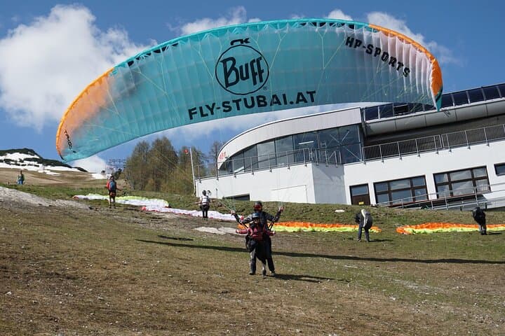 Tandem Paragliding Over Neustift im Stubaital: Flight from Elferliften
