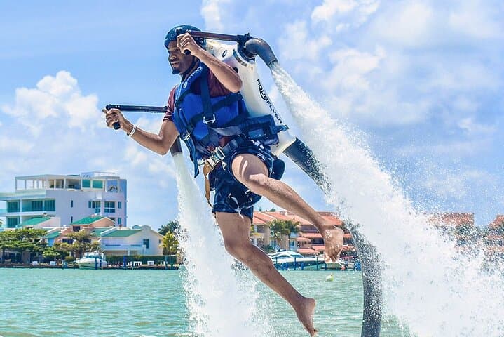 Jetpack Over Nichupté Lagoon: Hoverboard Flight Experience in Cancún